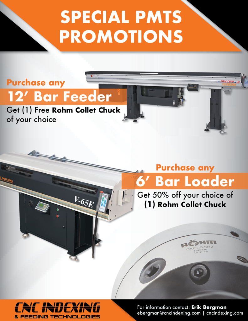 CNC Indexing PMTS Promotions